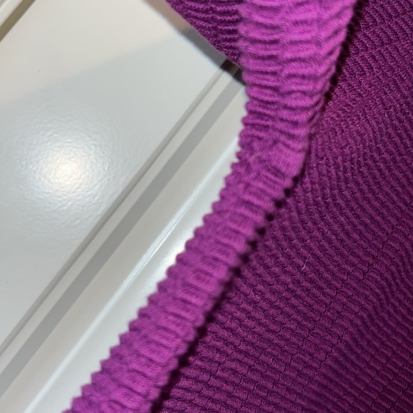 Ted Baker London beautiful vibrant purple cotton blend waffled sweater XL (6) - Picture 7 of 10